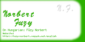norbert fuzy business card